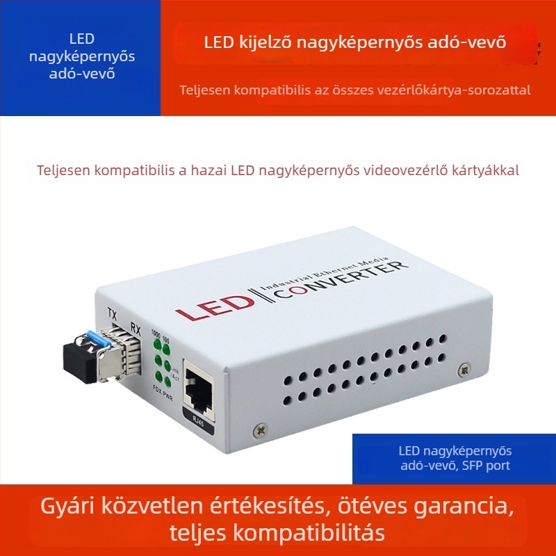 ROZIXD optikai transzceiver LED nagy képernyőhöz, SFP porttal, kompatibil a Nova Lingxing Rain Control Carddal