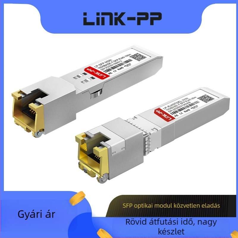 SFP optikai modul, optikai port elektromos RJ45 konverter, 30 m, 2.5GBASE-T, 10GBASE-T