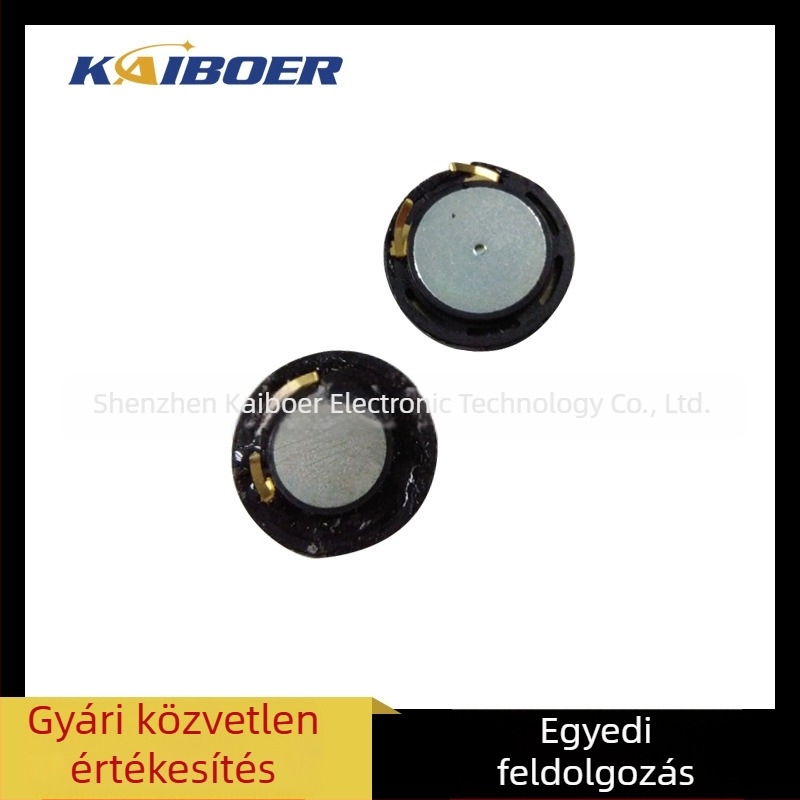Kör alakú kürt hangsugárzó, méretei 20×17×18 mm, szerelhető lábakkal, beépített háromvédelmi kialakítás