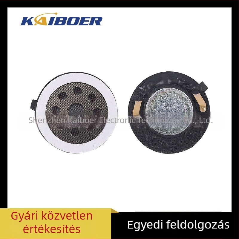 Kör alakú kürt hangsugárzó, méretei 20×17×18 mm, szerelhető lábakkal, beépített háromvédelmi kialakítás