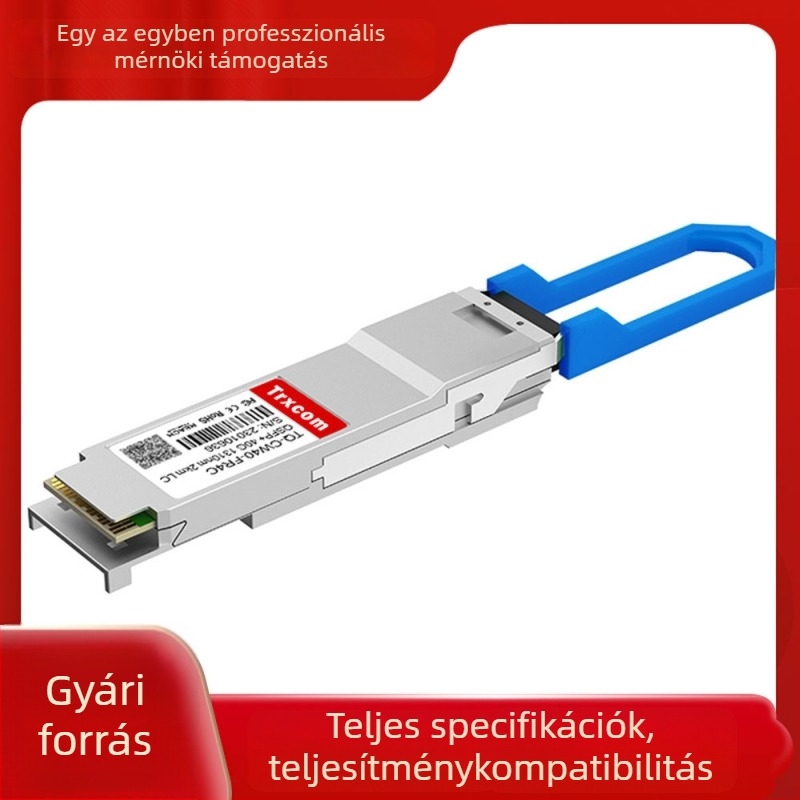 QSFP+ 40G monomódusú optikai transceiver LC interfésszel, Huawei H3C kompatibilis