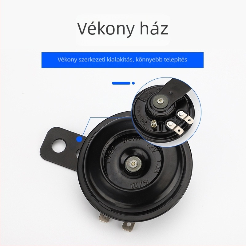 Univerzális elektromos járműharsona, 60 mm, 12–60 V, erőteljes hang
