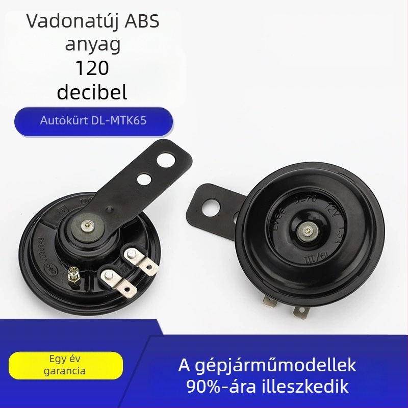Univerzális elektromos járműharsona, 60 mm, 12–60 V, erőteljes hang
