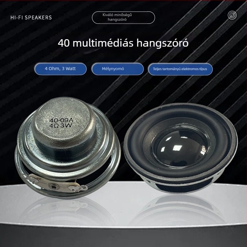 40 multimédiás hangszóró, 4 Ω, 3 W mélysugárzó egység, teljes frekvenciájú aktív hangfal, szubwoofer