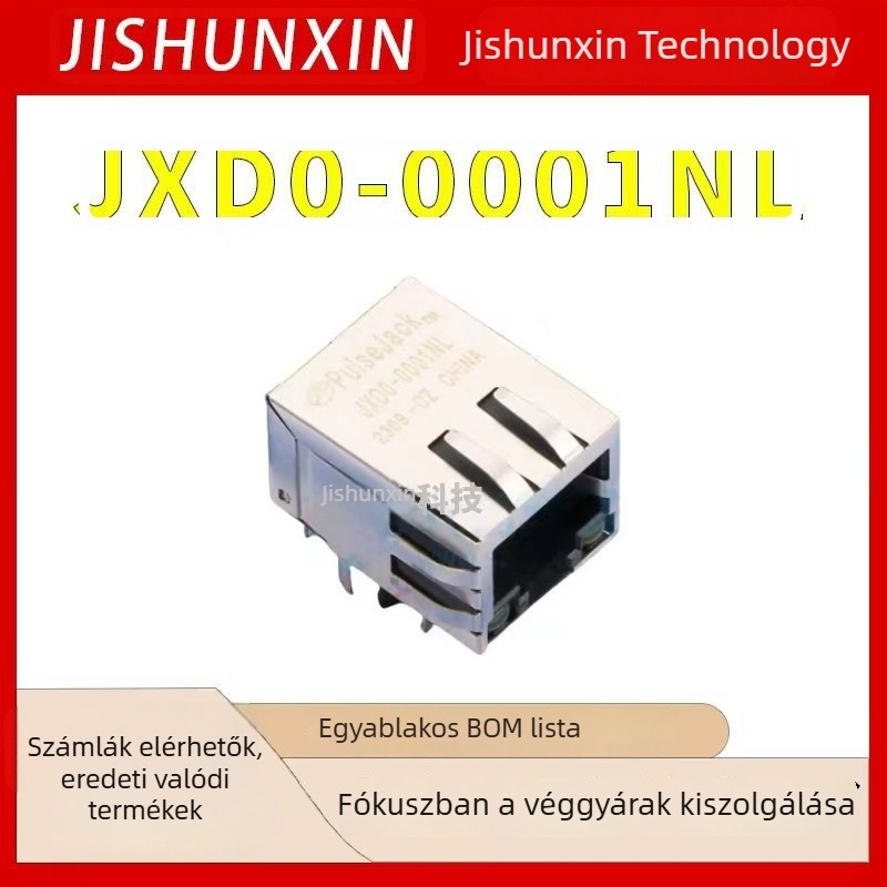 JXD0-0001NL Pulse Ethernet interfész LED-del és szűrővel, RJ45 hálózati port csatlakozó