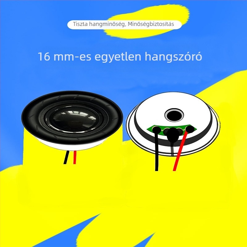 Jinggeyuan 16 mm egyedi hangszóró, 4 Ω 3W / 8 Ω 2W, vízálló hangszóró intelligens hangfunkciókkal játékokhoz