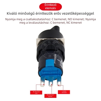 LA16Y-11X/2 16 mm két- és háromállású forgókapcsoló