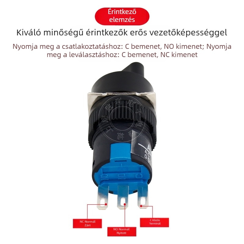 LA16Y-11X/2 16 mm két- és háromállású forgókapcsoló