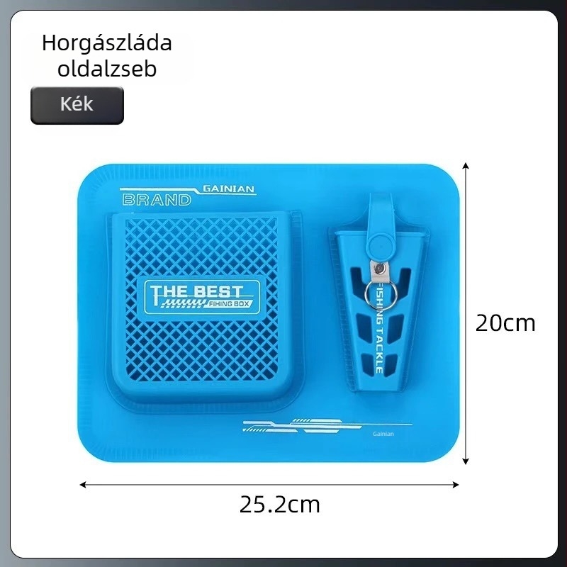 Horgászláda oldalsó táskája – multifunkcionális kiegészítők, oldalsó akasztó, olló és szerszám tároló, oldalsó zseb Velcro
