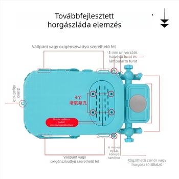 Többfunkciós horgász doboz ultrakönnyű ülő vödörrel élő halak számára – kompakt folyóparti horgász kellék