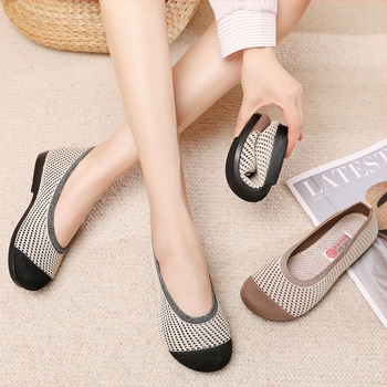Női lélegző hálós slip-on cipő, könnyű, kerek orrú, Old Beijing márka