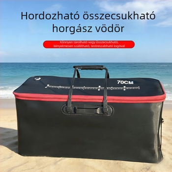 Összecsukható hordozható halas vödör fogantyúval – többfunkciós halászati doboz kültéri használatra