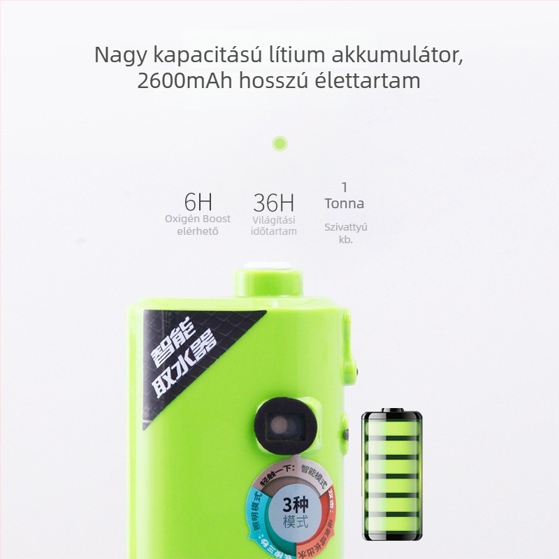 Intelligens érzékelő vízvételi készülék horgászathoz és elektromos pumpa, kültéri használatra, vízszívó készülék aeratorral a horgászdobozhoz, kézmosó eszköz, horgászfelszerelés