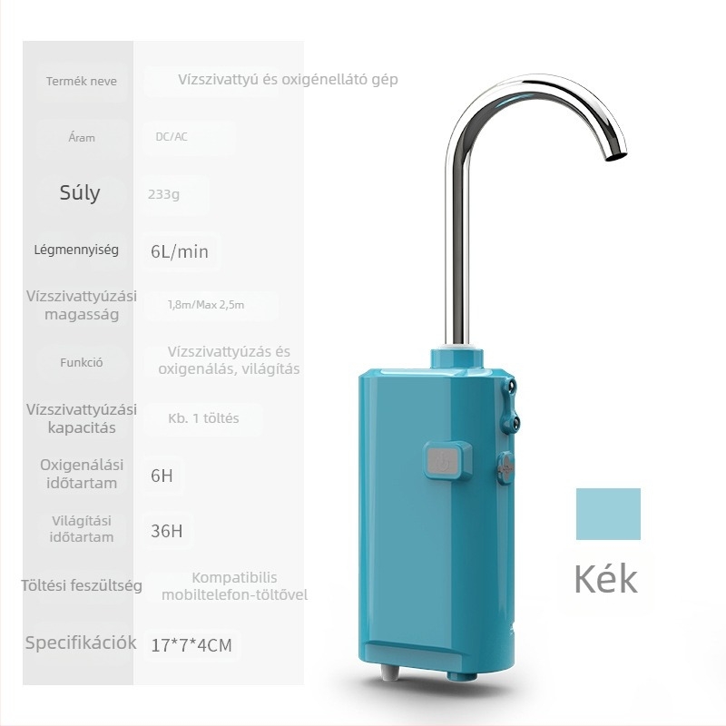 Intelligens érzékelő vízvételi készülék horgászathoz és elektromos pumpa, kültéri használatra, vízszívó készülék aeratorral a horgászdobozhoz, kézmosó eszköz, horgászfelszerelés