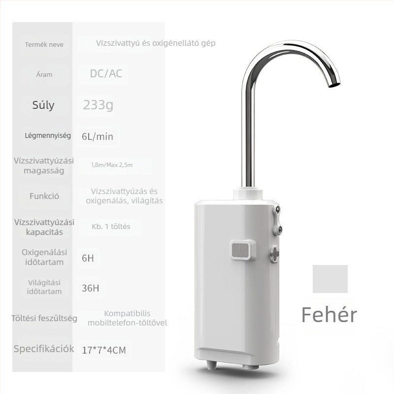 Intelligens érzékelő vízvételi készülék horgászathoz és elektromos pumpa, kültéri használatra, vízszívó készülék aeratorral a horgászdobozhoz, kézmosó eszköz, horgászfelszerelés