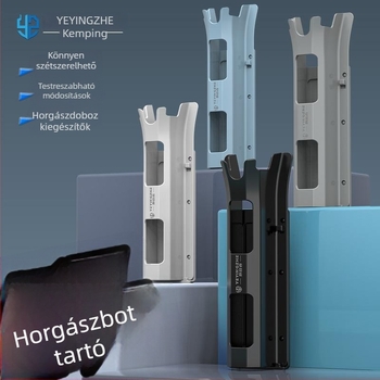 Kemping függőleges bottartó, horgász doboz, csalihordó doboz, univerzális bottartó és tárolócső