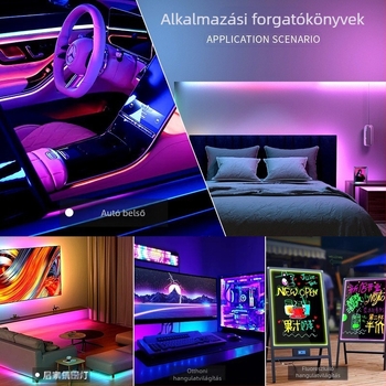 2,6 mm irizáló 5V LED-szalag, ultra vékony 0807, RGB WS2812B, autó belső hangulatfény-szalag
