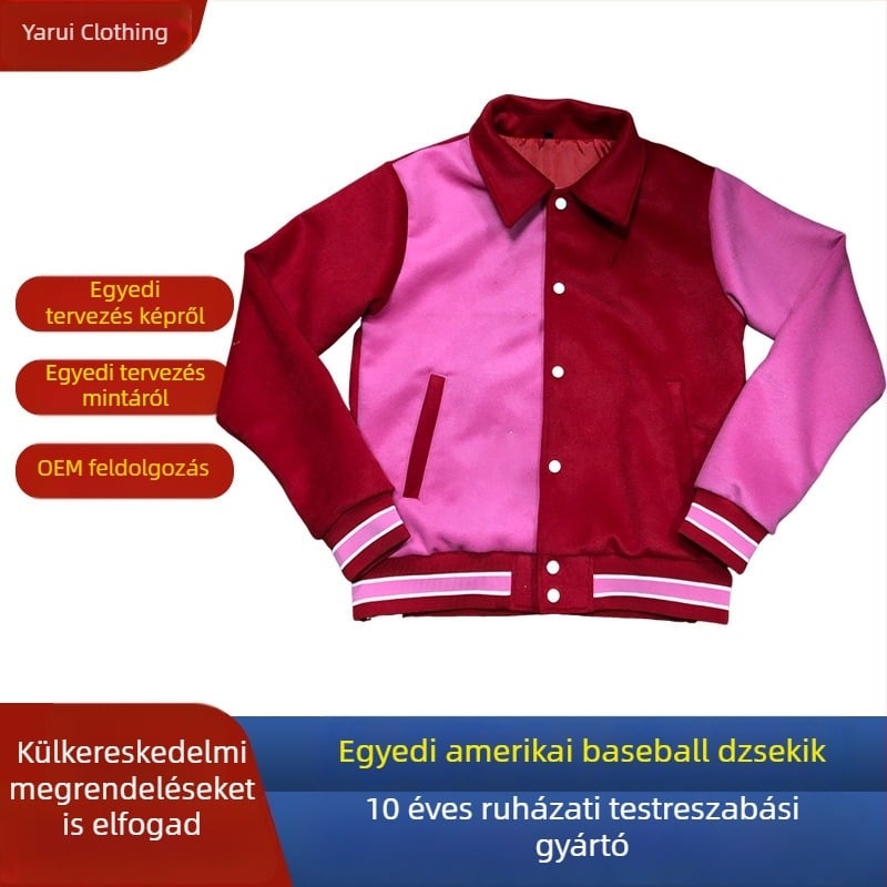 Színblokkolt gyapjú kabát gallérral, egysoros gombolású, könnyű dzseki őszre