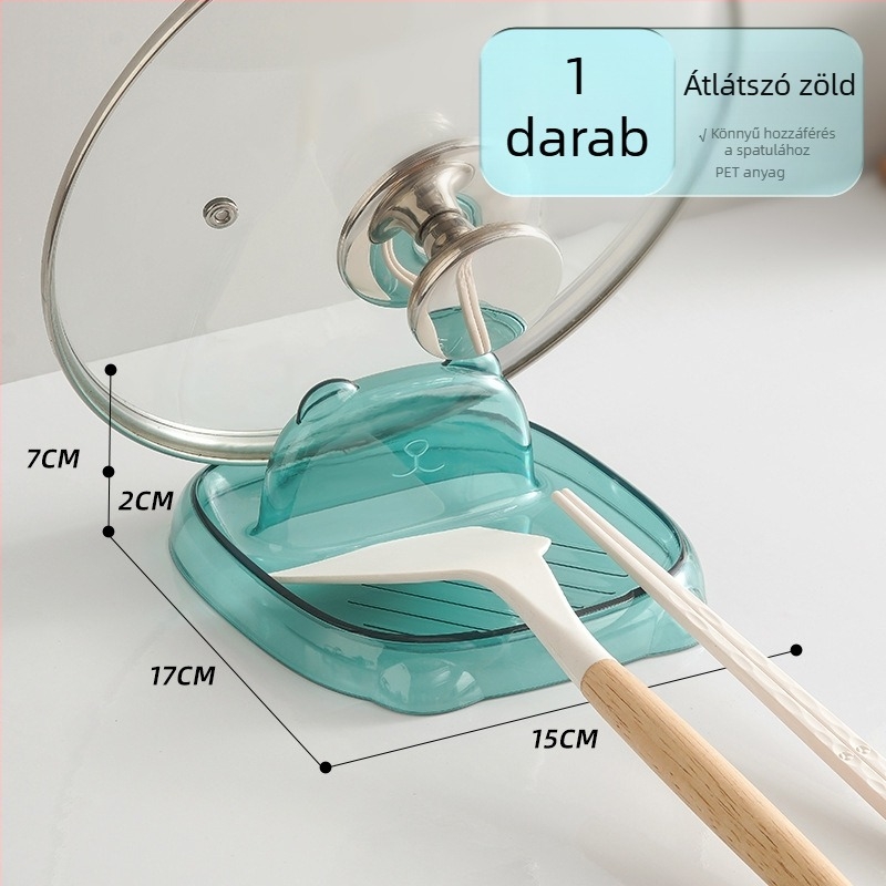 Minden egyben konyhai szervező: fedő- és spatula tartó, vágódeszka tartó