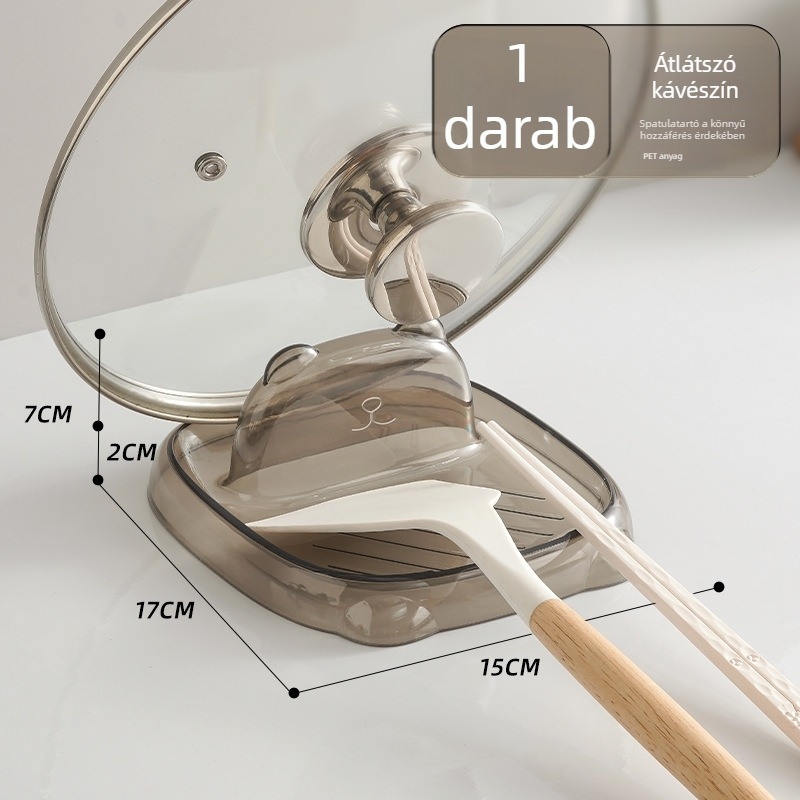Minden egyben konyhai szervező: fedő- és spatula tartó, vágódeszka tartó