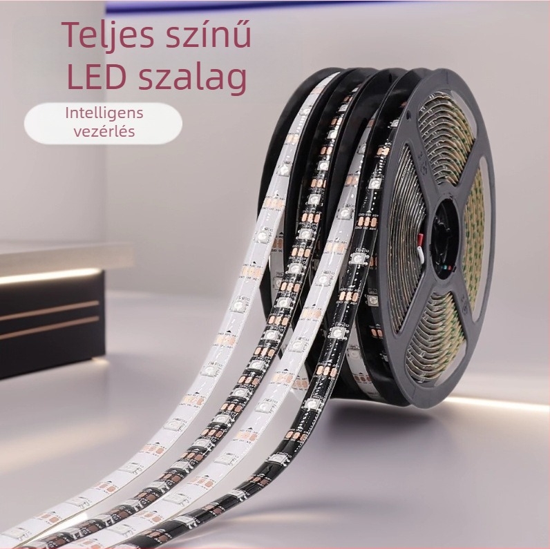 RGB LED szalag, 5V-os alacsony feszültség, vízálló, egypontú vezérlés, programozható hangulatvilágítás folyó fény effekt