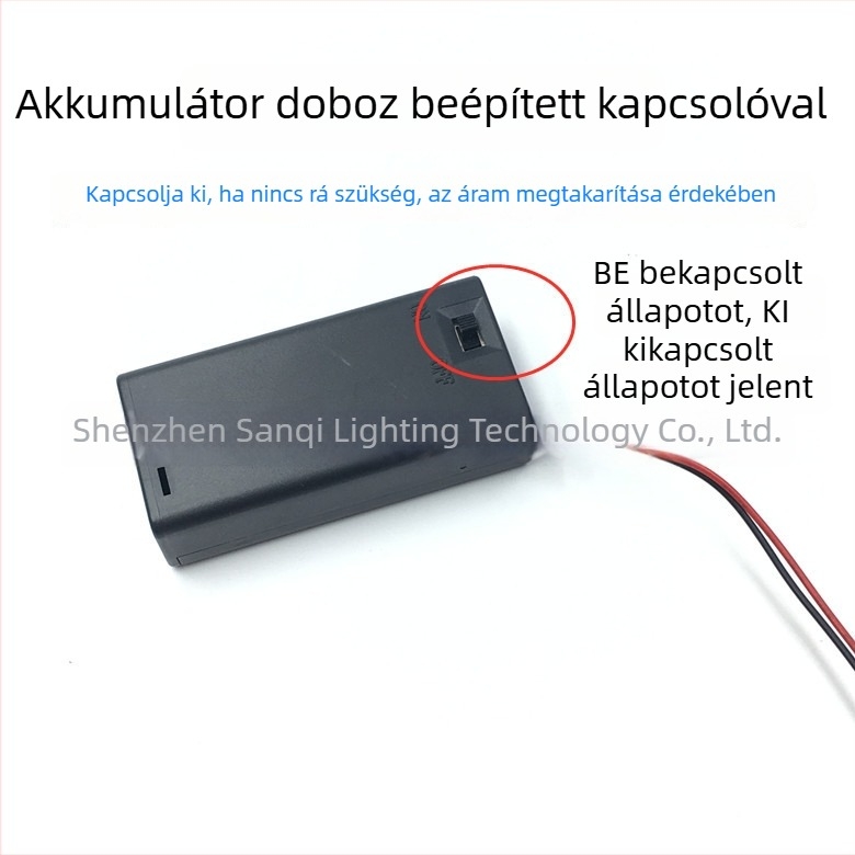 3V3528 elemtartó kapcsolóval és LED-szalaggal modellekhez, játékokhoz, ruhákhoz és színpadi előadásokhoz
