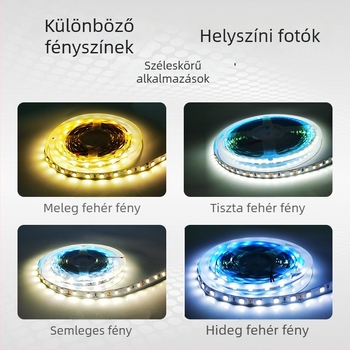 12V-os 5054 puha LED-szalag, 60 LED, öntapadó, fényerő-szabályozható, beltéri világítás