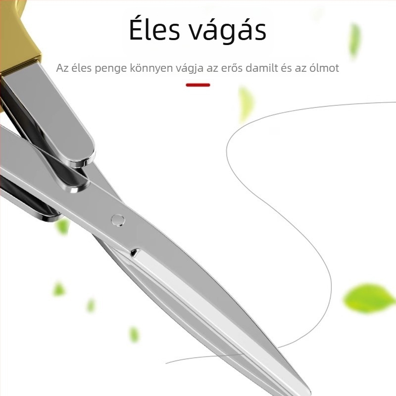 Rozsdamentes acél horgászolló, összecsukható, többfunkciós, kompakt felszerelés a horgászati készlethez, PE- és ólomvonalhoz