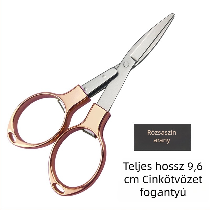 Rozsdamentes acél horgászolló, összecsukható, többfunkciós, kompakt felszerelés a horgászati készlethez, PE- és ólomvonalhoz