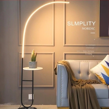Nordic Ins stílusú állólámpa, LED-es, modern minimalist design nappaliba, hálószobába és dolgozószobába; ideális éjjeli asztalhoz és íróasztalhoz.