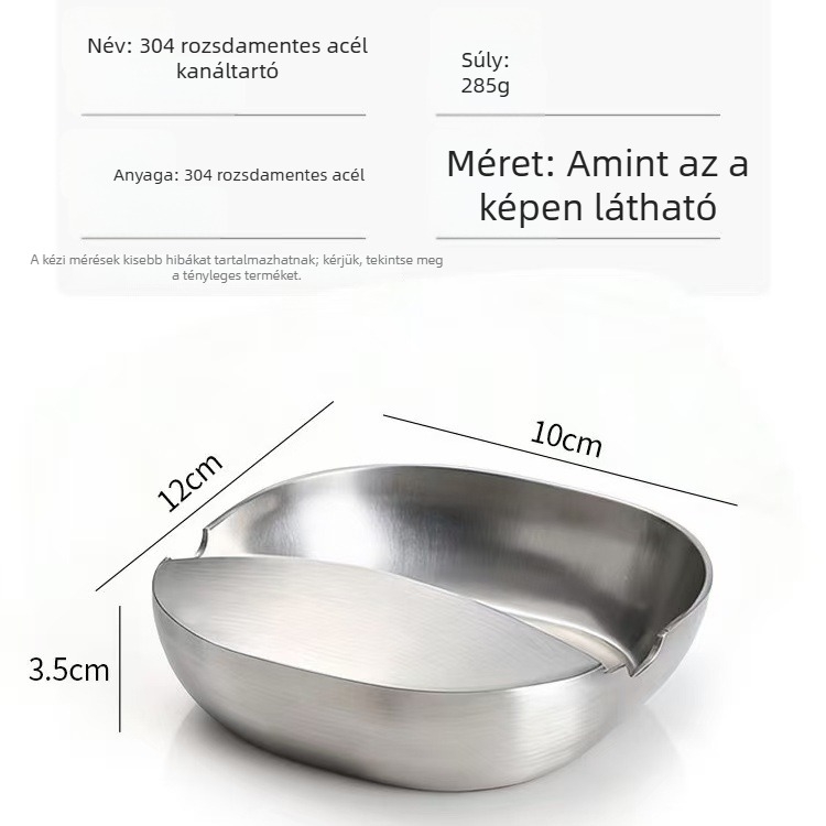 304 rozsdamentes acél minimalist kanál- és spatula-tartó, szabadon álló konyhai tartó