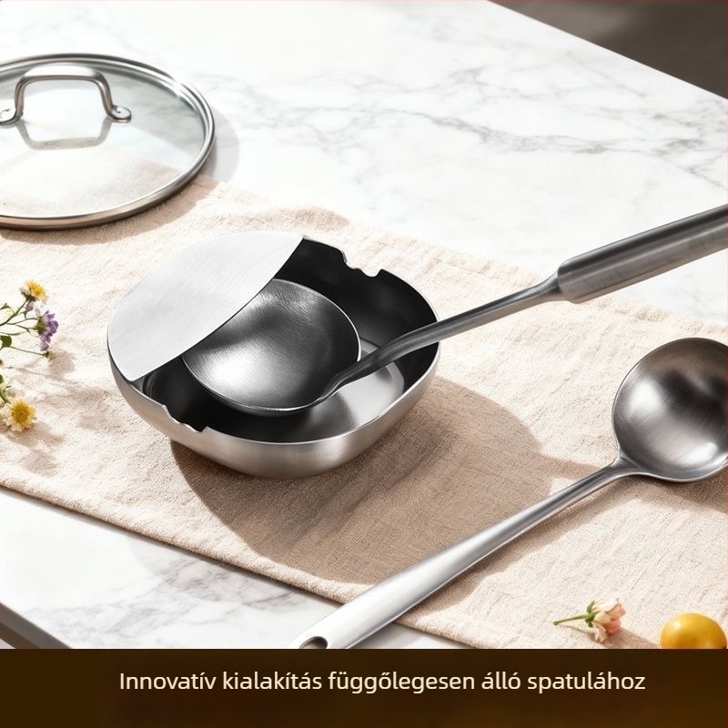 304 rozsdamentes acél minimalist kanál- és spatula-tartó, szabadon álló konyhai tartó
