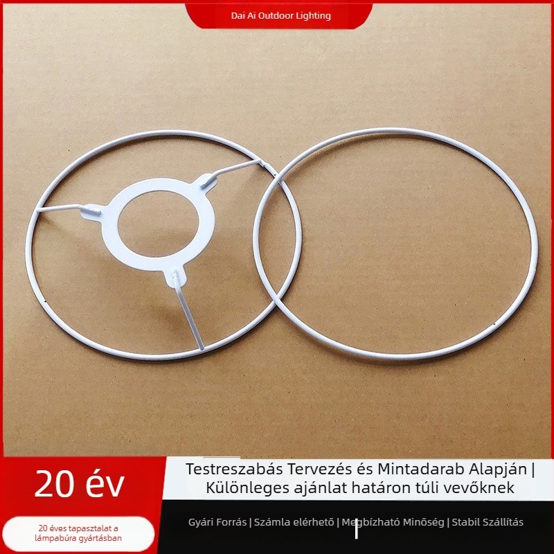Kerek fém keret E27-es lámpatartóval, 10 cm-es nyílásokkal, DIY kenderzsinóros lámpabúra-tartó, szétszedhető keret