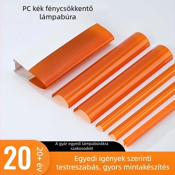 PC/PMMA lámpabúra kereskedelmi szekrényekhez, kétszínű extrudált műanyag lámpabúra kékfény-szűrővel, háromvédelmi védelem