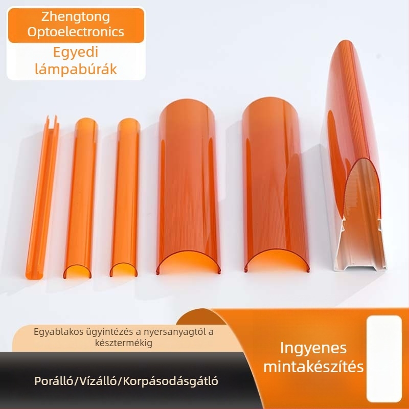 PC/PMMA lámpabúra kereskedelmi szekrényekhez, kétszínű extrudált műanyag lámpabúra kékfény-szűrővel, háromvédelmi védelem
