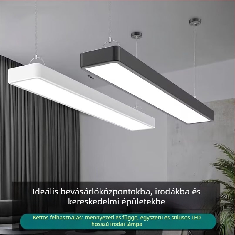 LED mennyezeti hosszú sávvilágító lámpa, irodába, szalonba, osztályterembe és edzőterembe