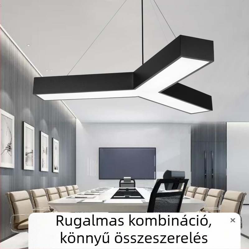 LED irodai függőlámpa, Y-alakú vas művészi lámpa, ipari stílus, edzőteremhez és internetkávézókhoz, kereskedelmi használat