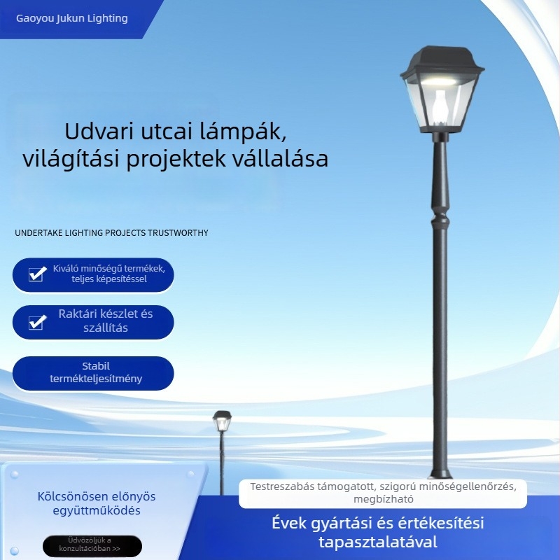 LED kerti lámpák gyepre és járdákhoz, kültéri tájvilágítás öntött alumíniumból
