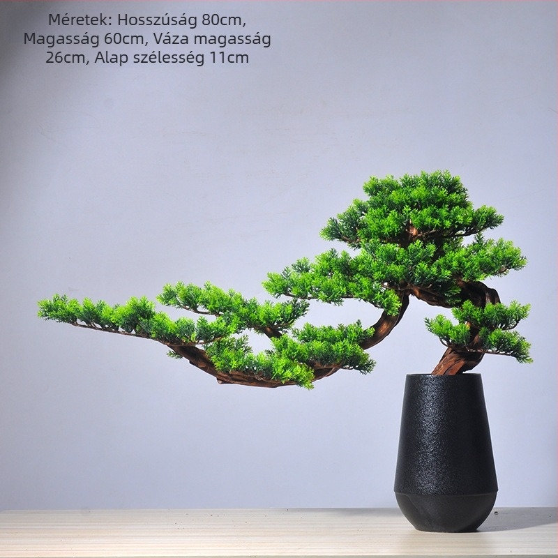 Fából készült üdvözlő bonsai gyökérfaragással – bejárathoz való dekoráció