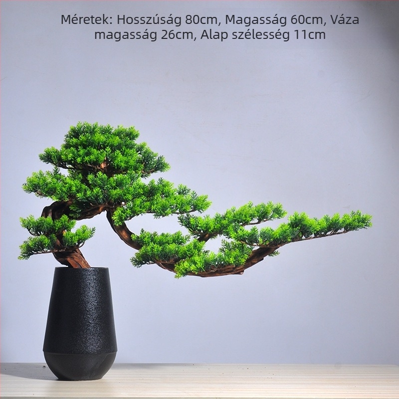 Fából készült üdvözlő bonsai gyökérfaragással – bejárathoz való dekoráció