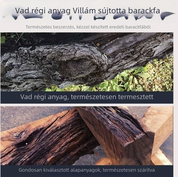 Barackfa-fából készült kardmedál hét csillagos motívummal, cinnabar bevonattal