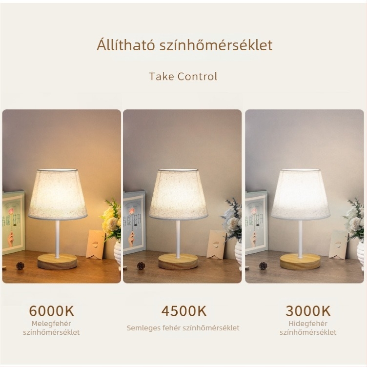 Dekoratív asztali lámpa lány hálószobájába, meleg hercegnő ihletésű, skandináv kreatív minimalist modern éjjeli lámpa.