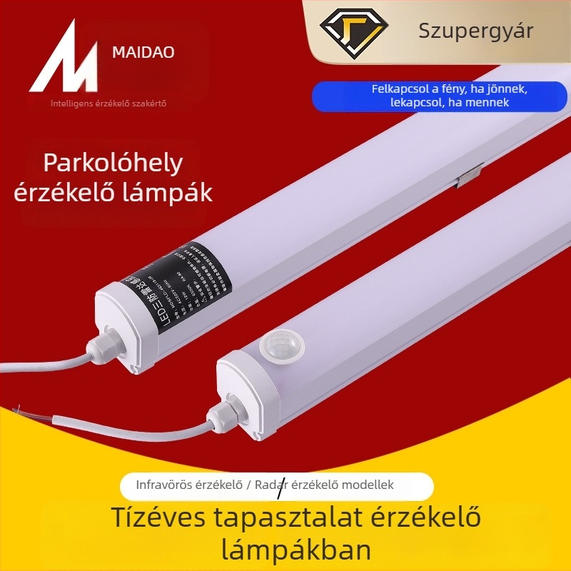 1.2 m LED nappali lámpa parkolókhoz mikrohullámú szenzorral