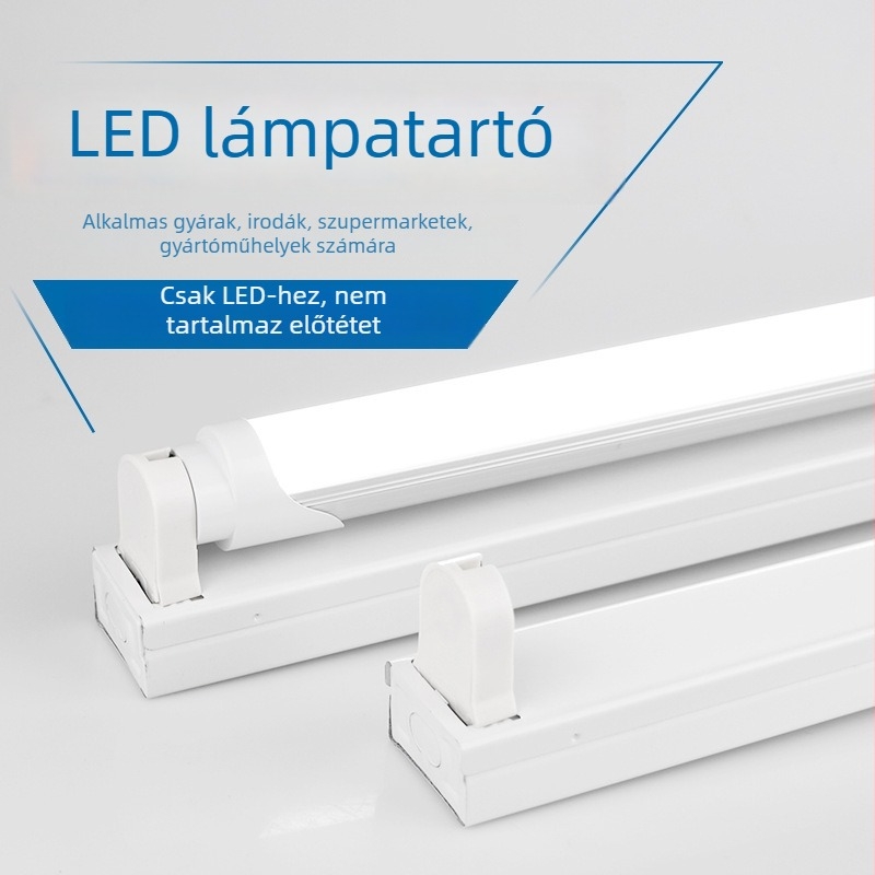 LED T8 fénycső tartó, 1,2 m hosszú, egycsöves lámpatartó, alap a függő lámpához