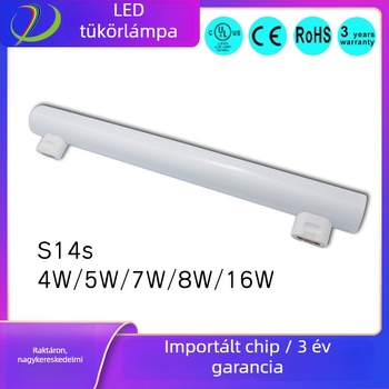 LED tükör előfény, 500mm, fürdőszoba és gardrób számára, S14 LED cső, 2700K melegfehér, 16W
