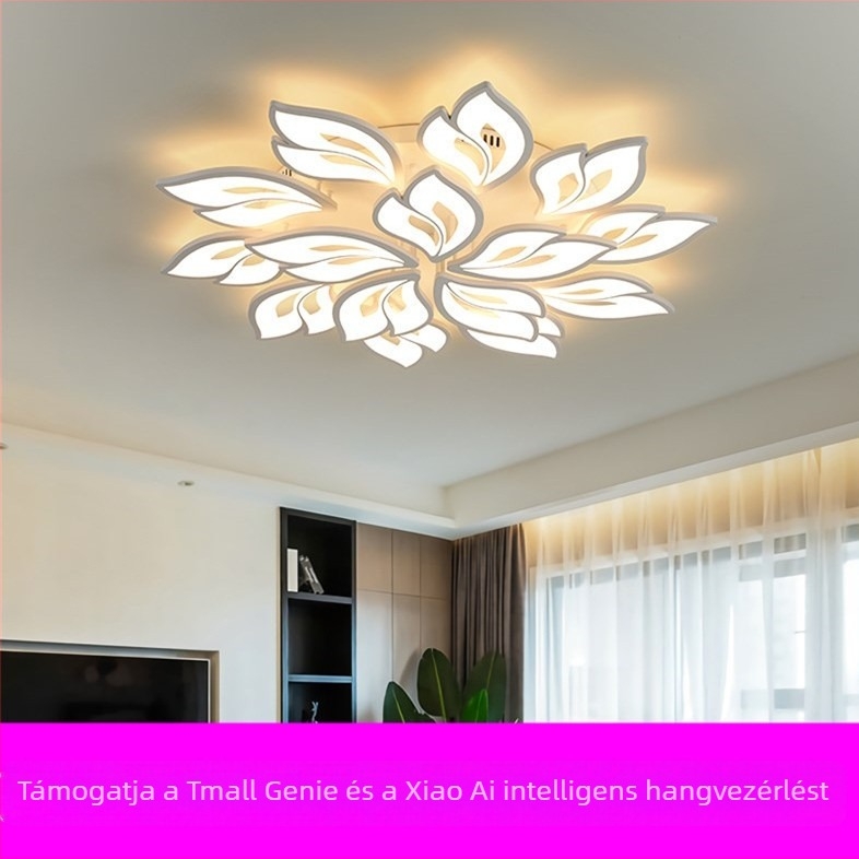 Új LED mennyezeti lámpa nappaliba, minimalistikus modern stílus, akril árnyékoló, kreatív világítás hálószobához és étkezőhöz.