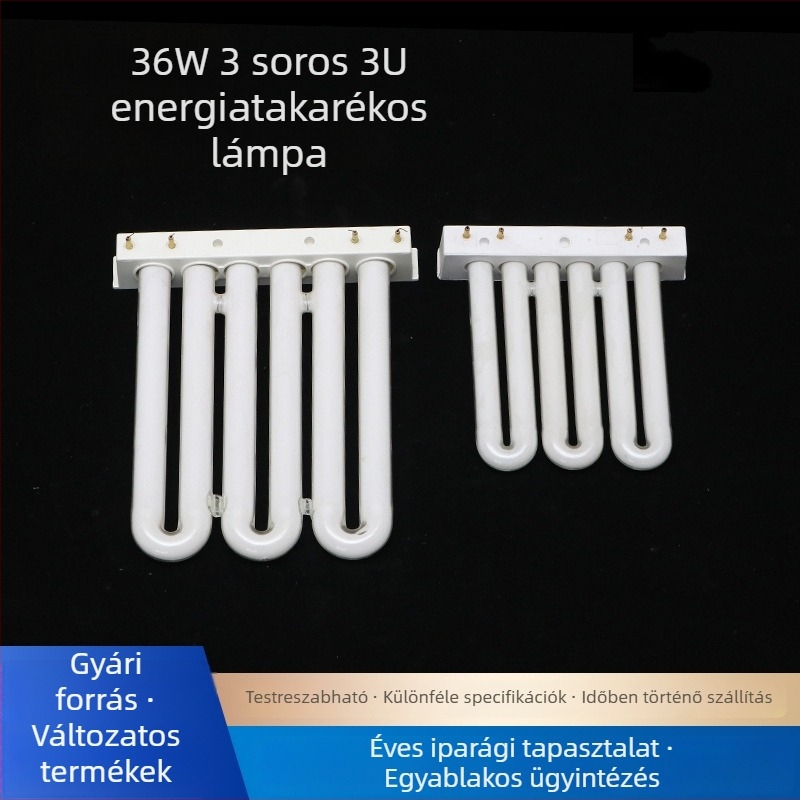 RGB fluoreszcens cső, 3 soros, 36W, 4-pin, konyha és fürdőszoba számára, energiatakarékos lámpa