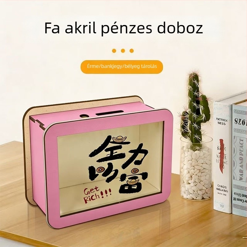 Akril pénzpersely – csak betét, nagy kapacitás, lányoknak, felnőtteknek és gyerekeknek