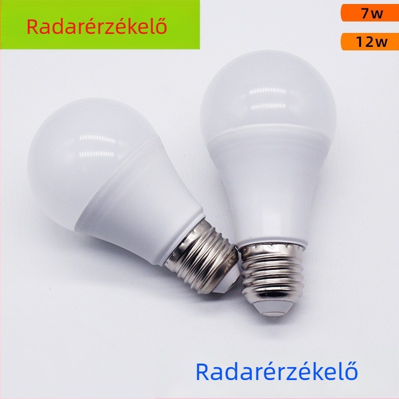 Mozgásérzékelős lámpa radar szenzorral folyosóra, 85–265V, E27-es foglalat