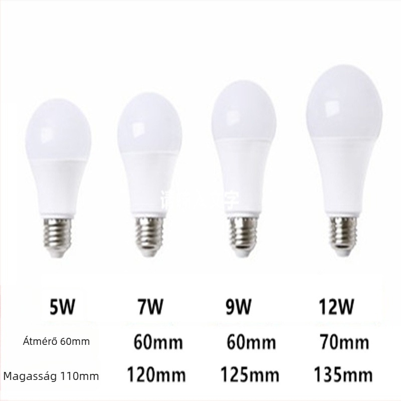 Intelligens fényvezérlésű LED izzó, sötétben automatikus bekapcsolás, energiatakarékos, 400 lm, 180° fénycsóva, elérhető 3W/5W/7W/9W/12W, B22/E27 kompatibilis